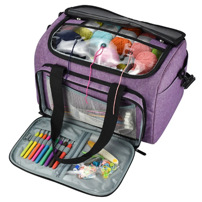 Многофункциональная Пылезащитная сумка для вязания из ткани Оксфорд переносная