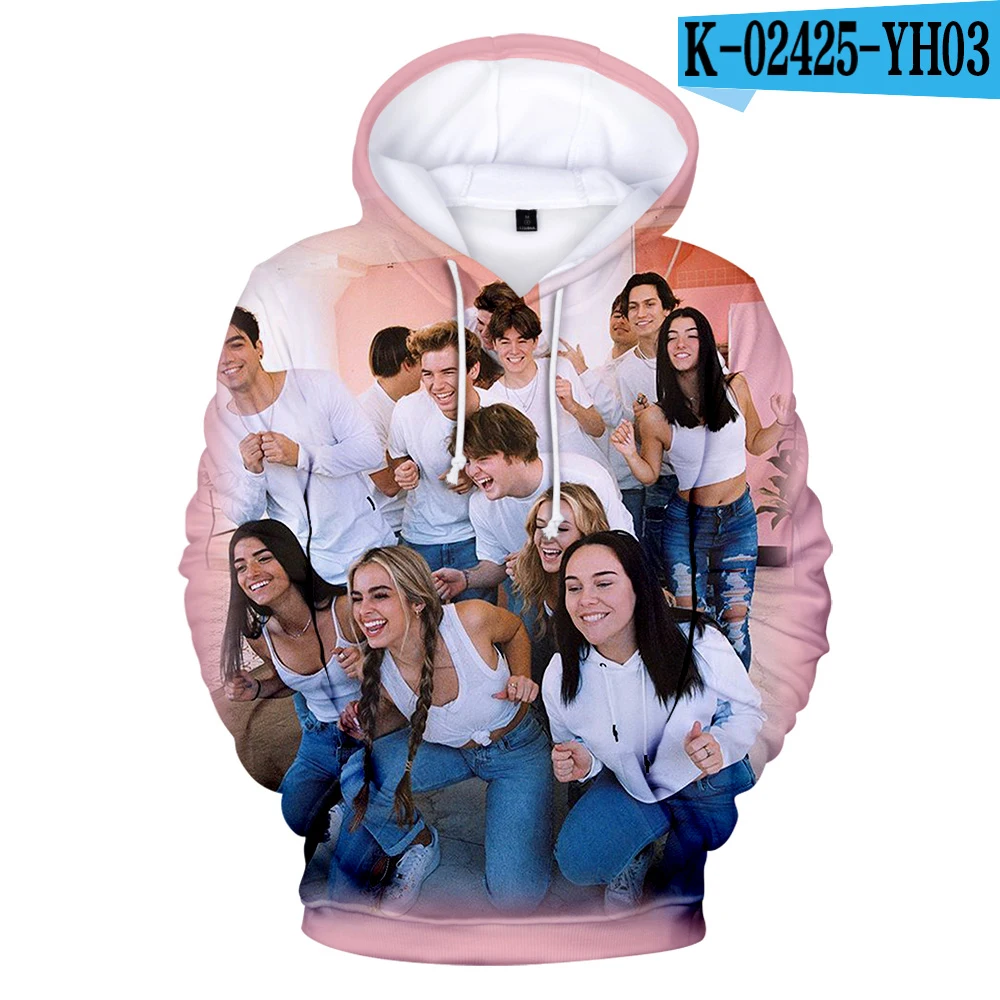 

Толстовки с капюшоном в стиле хип-хоп с мультяшным рисунком харили из мультфильма «The Hype House» аддисона Рэй 3D, свитшоты для мужчин/женщин, свит...