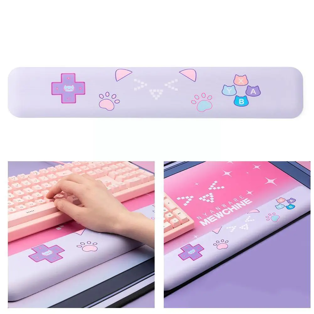 

Cute Ears Big Mouse Pad 80cm*40cm Thicken Computer For Girl Pink Girl Super Non-slip Cute Cartoon Games U9g0