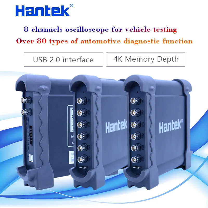 Hantek 8 каналов Автомобильный диагностический осциллограф с 80 Тип зажигания/датчик/автобус обнаружения/перфоратор/стартер функция 1008C