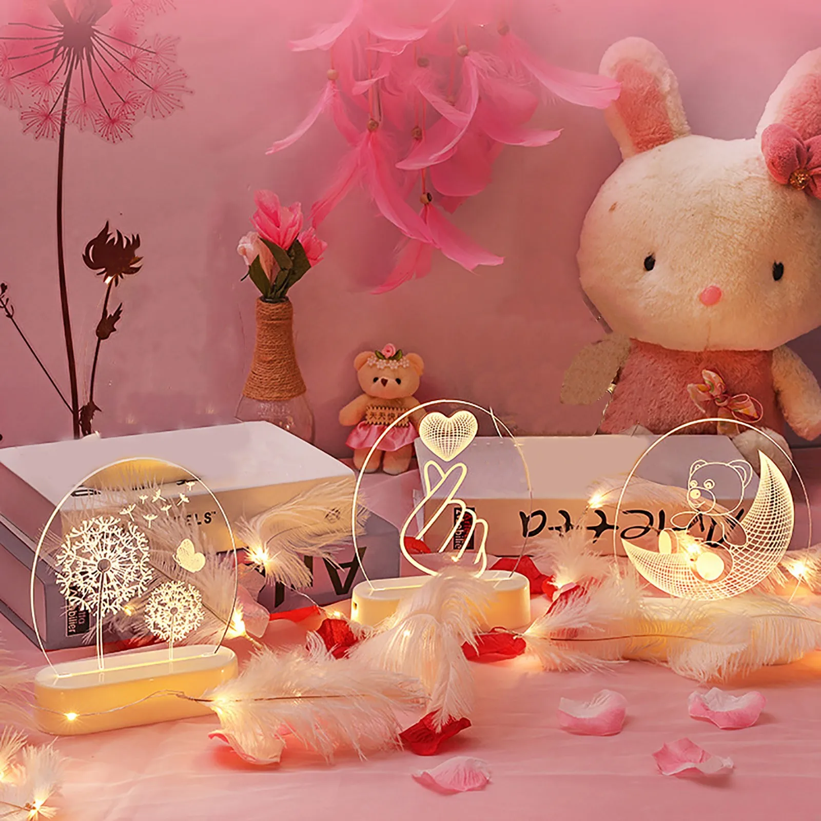 

LED Night Light Valentine's Day Digital Lantern Decoration Lamp Marriage Proposal Confession Decoration Lamp Creativity Decor