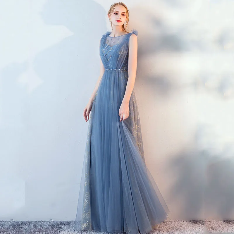 Женское длинное вечернее платье LAMYA расшитый бисером пояс с v-образным вырезом и