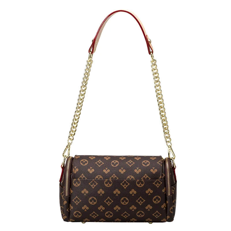 

2021 New Fashion Print Chain Boston Luxury Handbag Handbag Designer One-shoulder Diagonal Bag Carteras Mujer De Hombro Y Bolsos