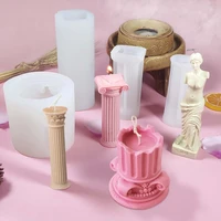 diy candle mould plaster handmade making supplies roman column venus goddess shaped fragrance candle mould