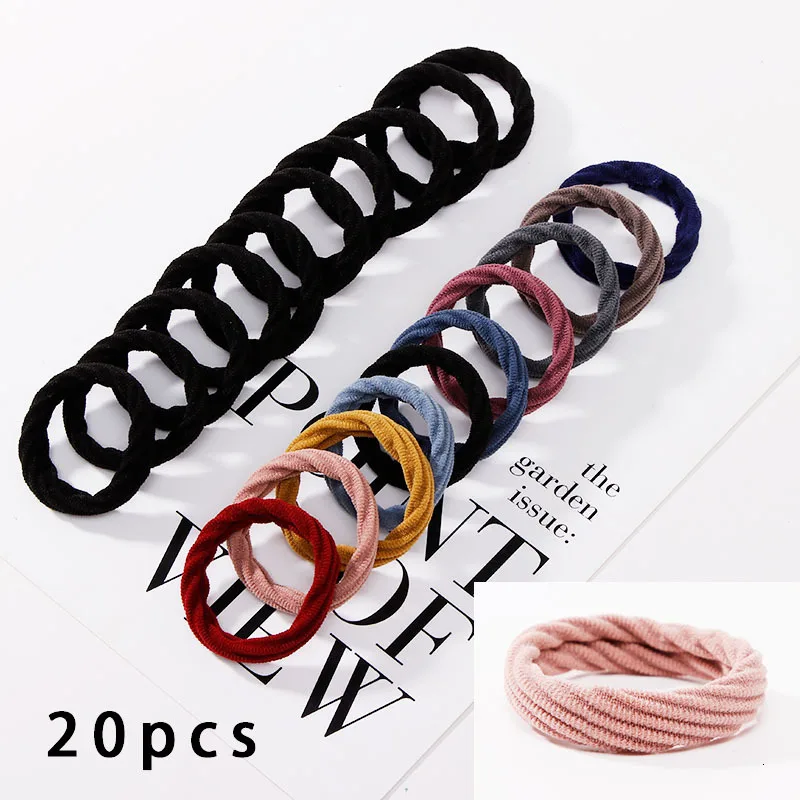 10pcs/Set New Women Basic Crude Elastic Hair Bands Ponytail Holder Scrunchie Headband Rubber Bands Fashion Hair Accessories