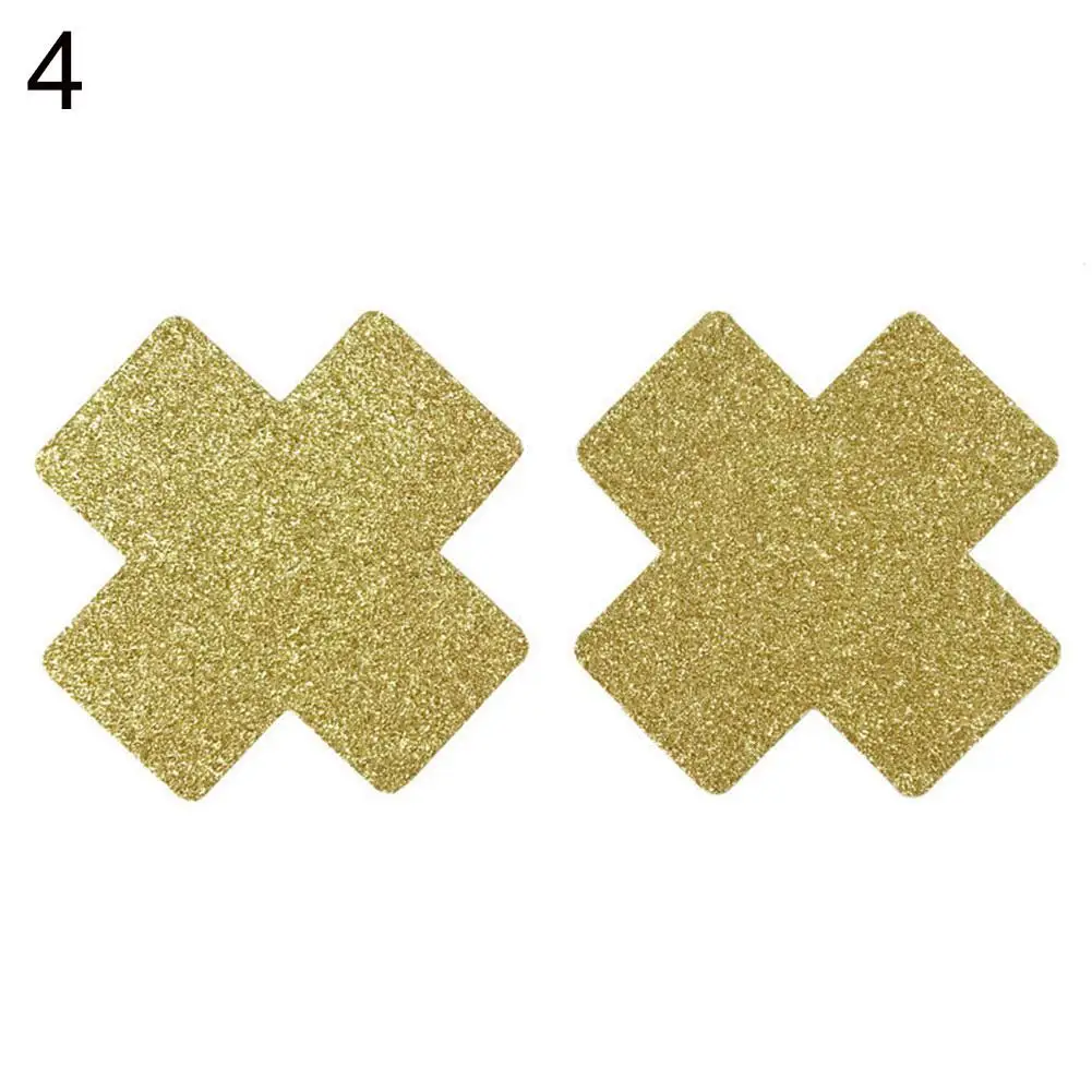 2 шт. одноразовые клеящиеся сексуальные на бюстгальтере полоски крест блестящая