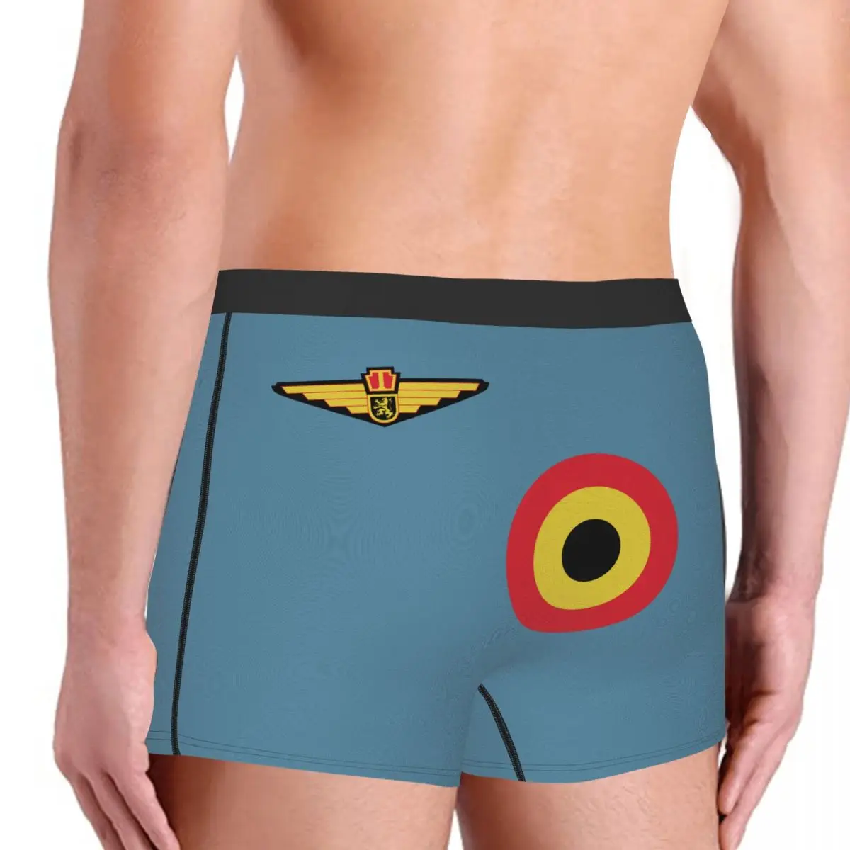 Air Force Ensign Of Belgium Men's Boxer Briefs Belgian Funny Novelty Men's boxer leggings