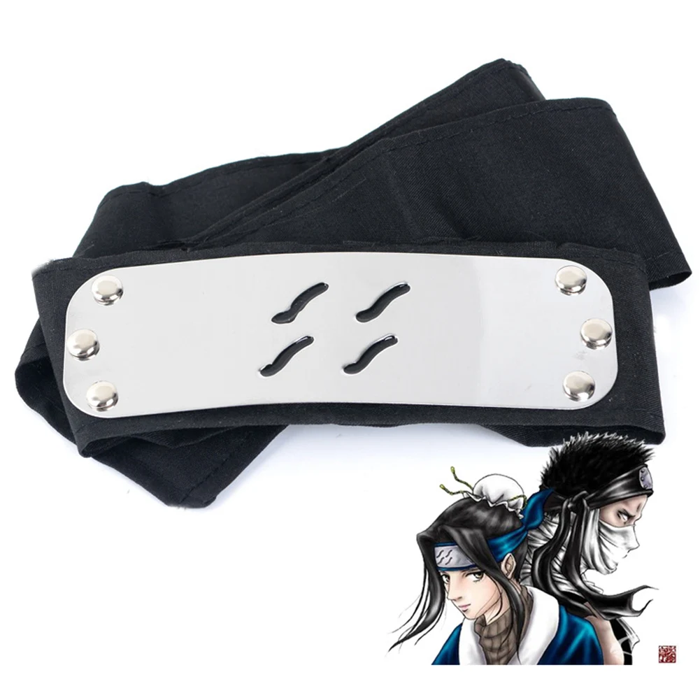 Black Leaf Village Headband for Narut Cosplay Headdress Anime Kakashi Itachi Akatsuki Madara Cartoon |
