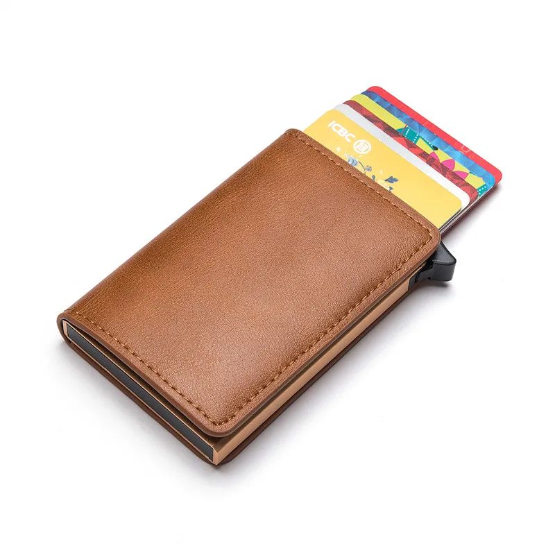 YAMBUTO 2021 мужской женский красочный PU модный Алюминиевый футляр RFID Чехол Держатель