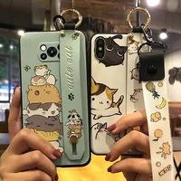 Anti-dust Cute Phone Case For Xiaomi Poco NFC X3 Pro Soft Wrist Strap Soft Case New Arrival Silicone