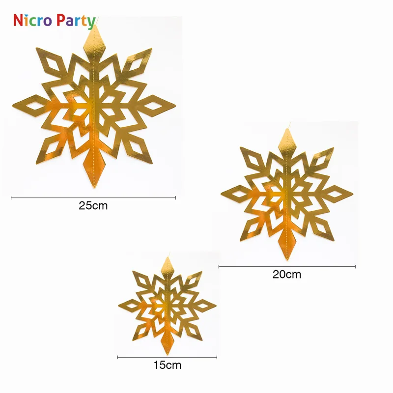 Рождественские украшения Nicro в виде трехмерной снежинки 6 цветов для дома