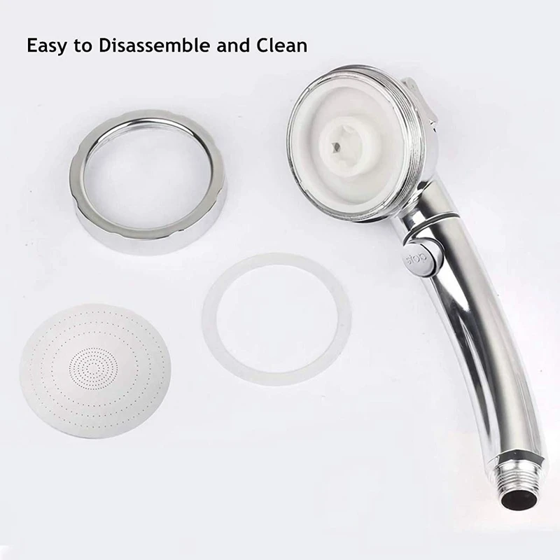 

High Pressure Handheld Shower Head with ON/Off Pause Switch 3-Settings Water Saving Showerhead, Chrome Finish Bathroom Shower Ac