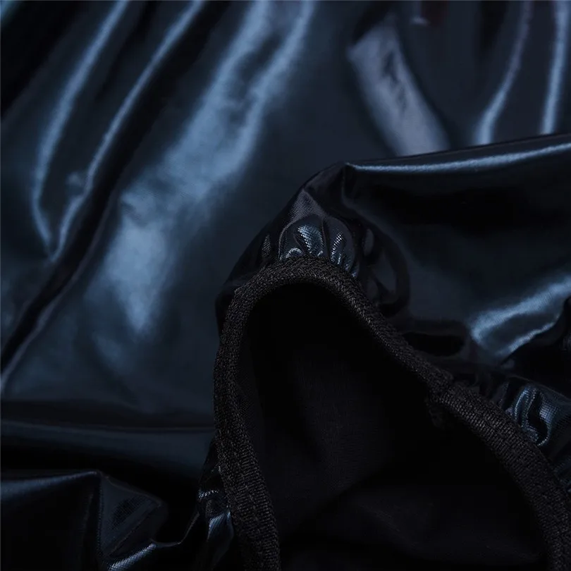 Новый женский боди одежда для сна из лакированной кожи висячий воротник