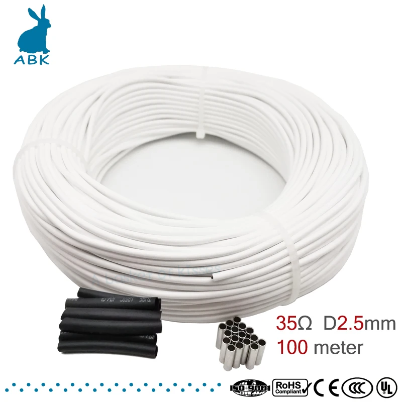 Высококачественный нагревательный кабель HRAG из углеродного волокна 100 м 12K 33 Ом