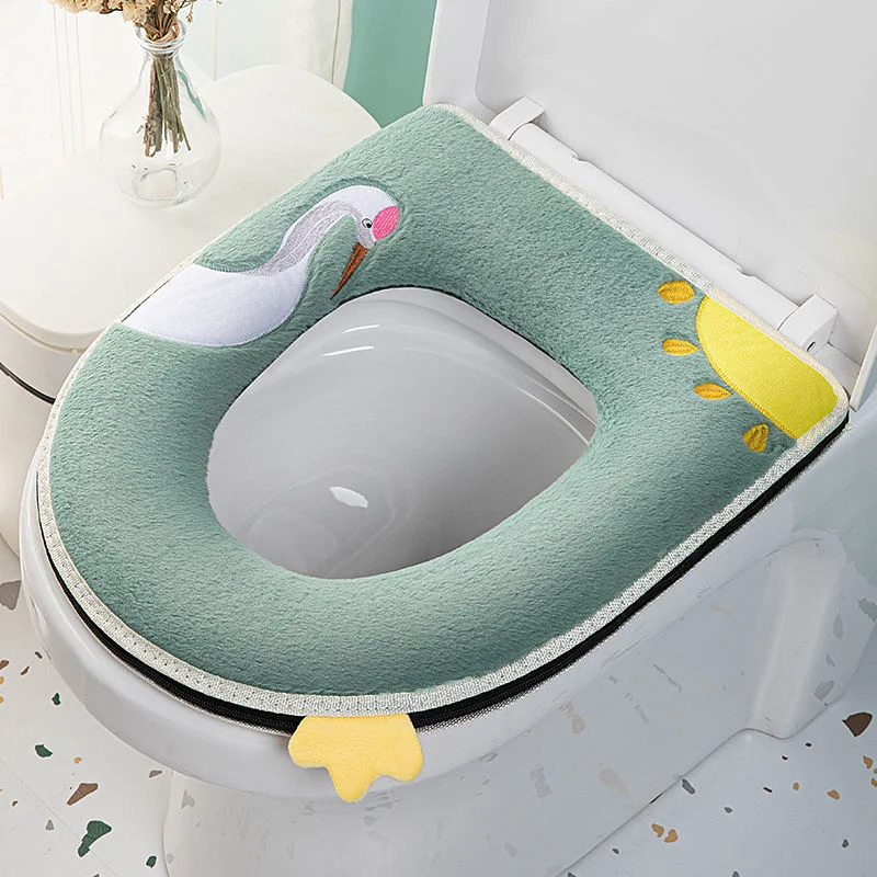 

Net red toilet cushion four seasons universal toilet cushion thickened toilet cover household toilet cushion lovely waterproof