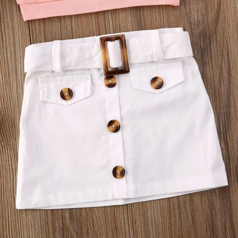 2 шт. Детский комплект из топа и мини юбки без рукавов|Комплекты одежды для