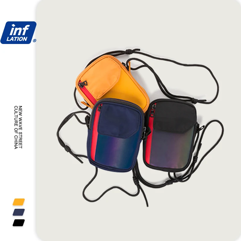 INFLATION Men 2020 New Canvas Messager Bag Outdoor Shoulder Bags Fanny Pack Mini Fashion Couple | Багаж и сумки