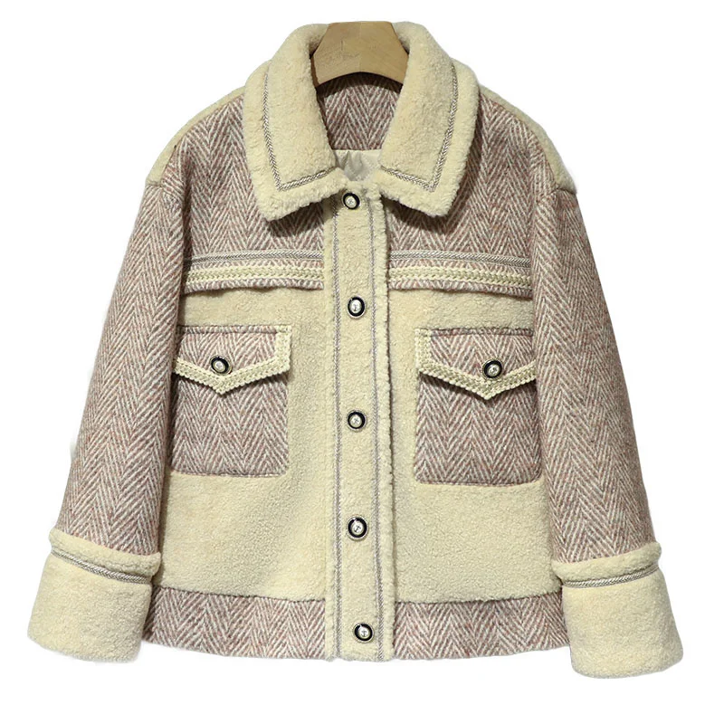 

Winner 2021FW Autumn High Quality Women Patchwork Thick Warm Jacket Coat Female Casual Outerwear