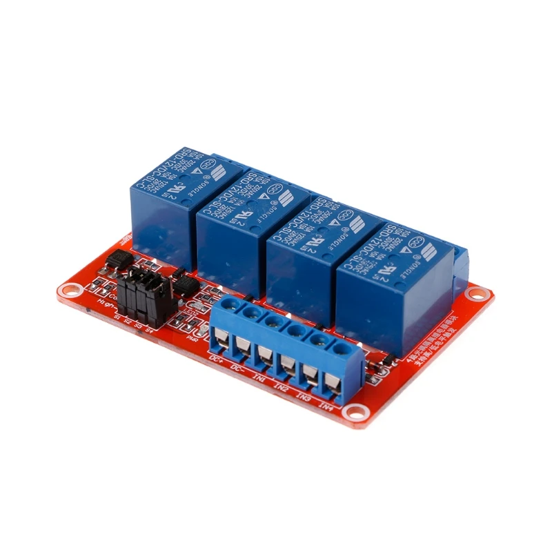

12V 4 Channel Relay Module with Optocoupler Isolation Supports High Low Trigger W3JB