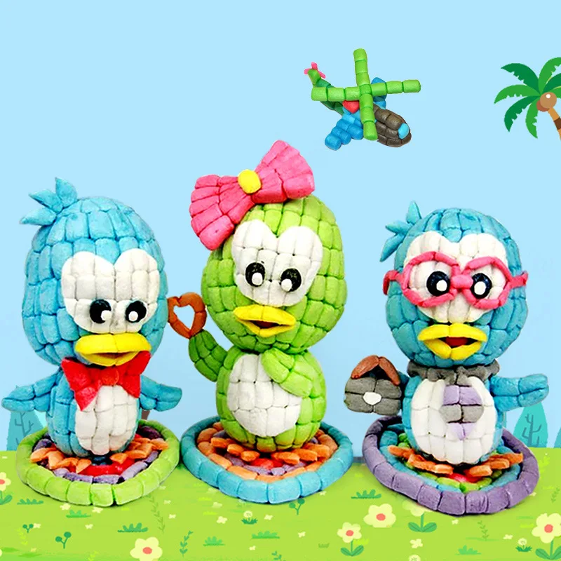 100pcs/bag Children's handmade diy magic corn grain assembled color building blocks educational toys sticky model kit | Игрушки и