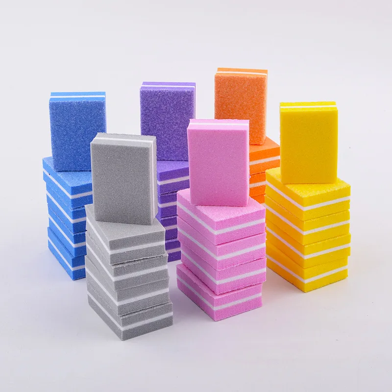 

Double-sided Mini Nail File Blocks 100/180 Grit Nail Polish Sanding Buffer Strips Polishing Manicure Tools Small File