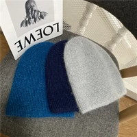 2021 soft beanie hat for women winter hat knitted rabbit fur skullies hat with sequins warm bonnet cap female hats for girl hat