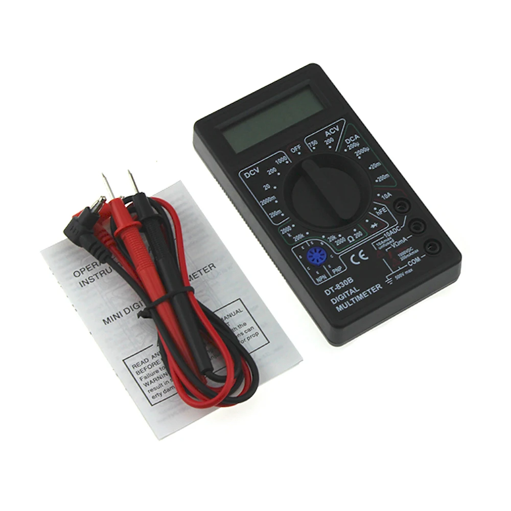 DT830B мини мультиметр ЖК цифровой для Вольт Ампер Ом тестер измеритель вольтметр