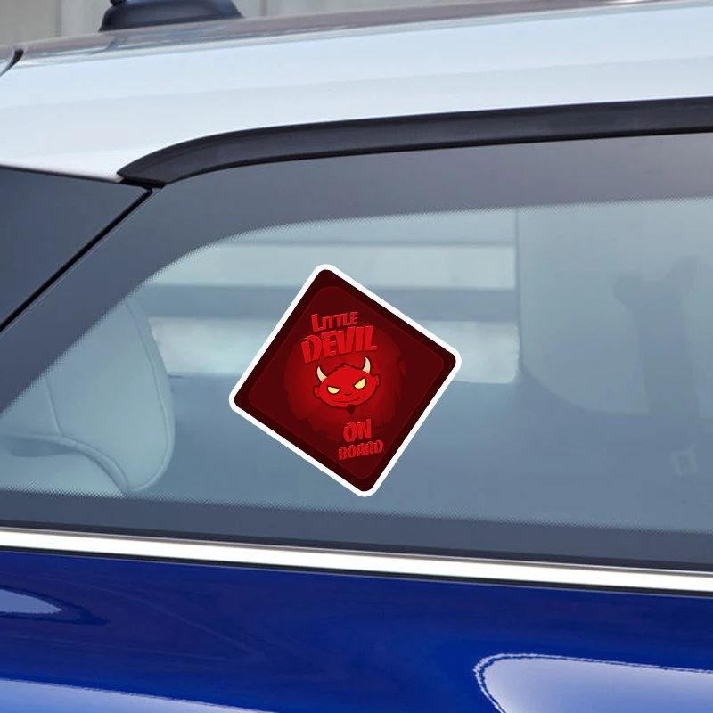 Цветной Предупреждение ющий знак Aliauto стикер для автомобиля маленький дьявол