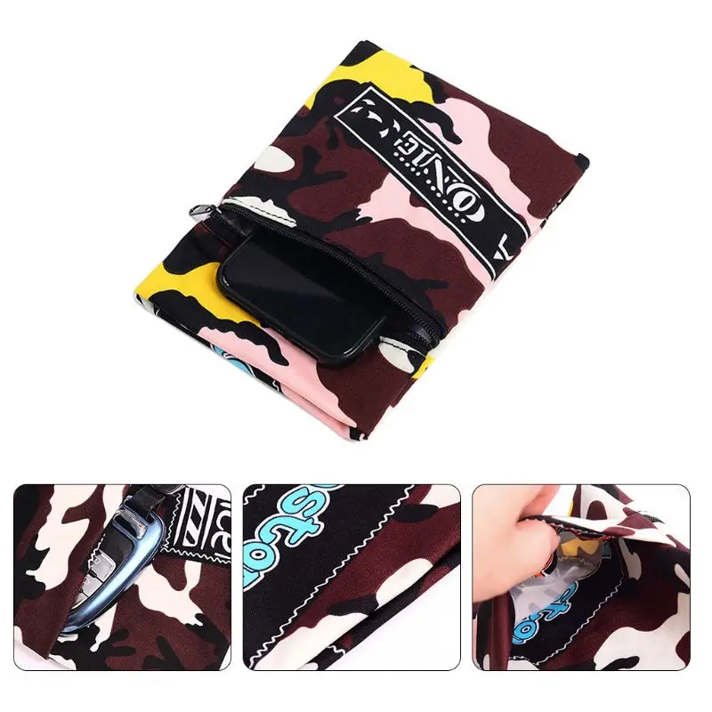 

Outdoor Sports 2 Pocket Wrist Wallet Cell Phone Holder Multifunction Travel Running Ankle Pouch Sweatband Armband Case