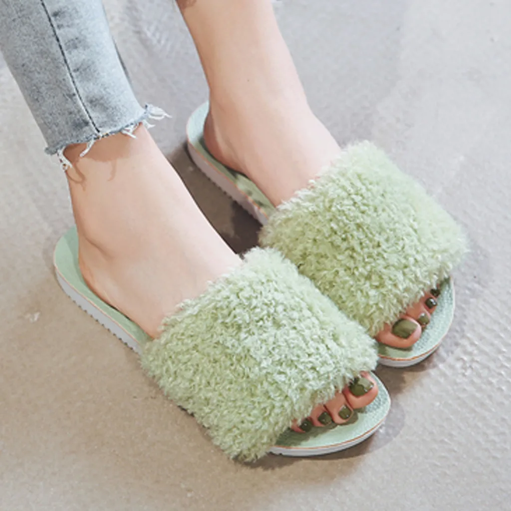 SAGACE Тапочки женские зимние хлопковые тапочки с искусственным мехом Модные