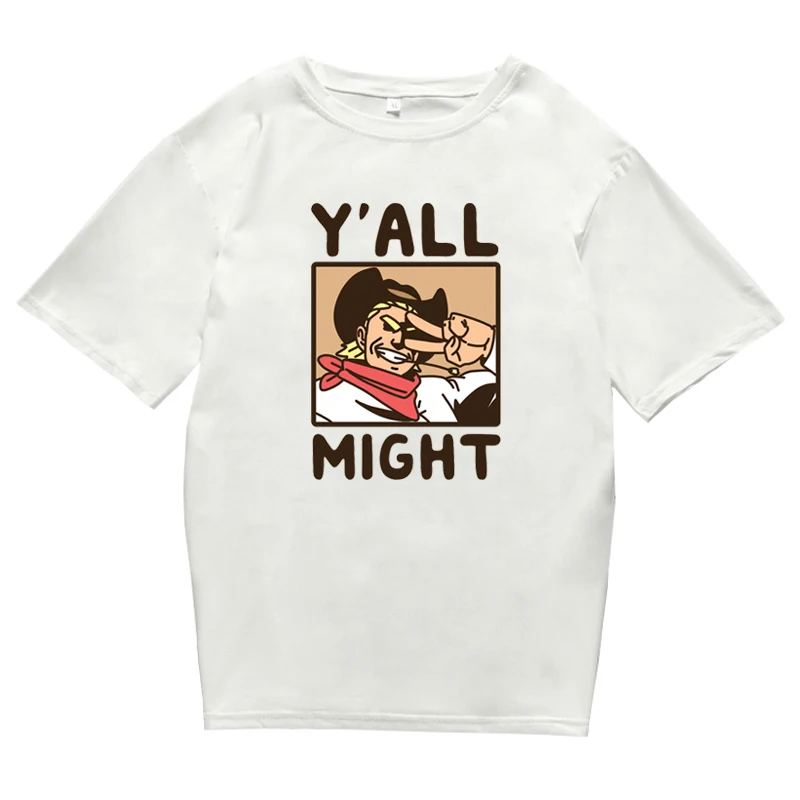 

Anime My Hero Academia All·Might Printed T-Shirt Summer Streetwear Graphic Hip Hop Top Tees Male Unisex