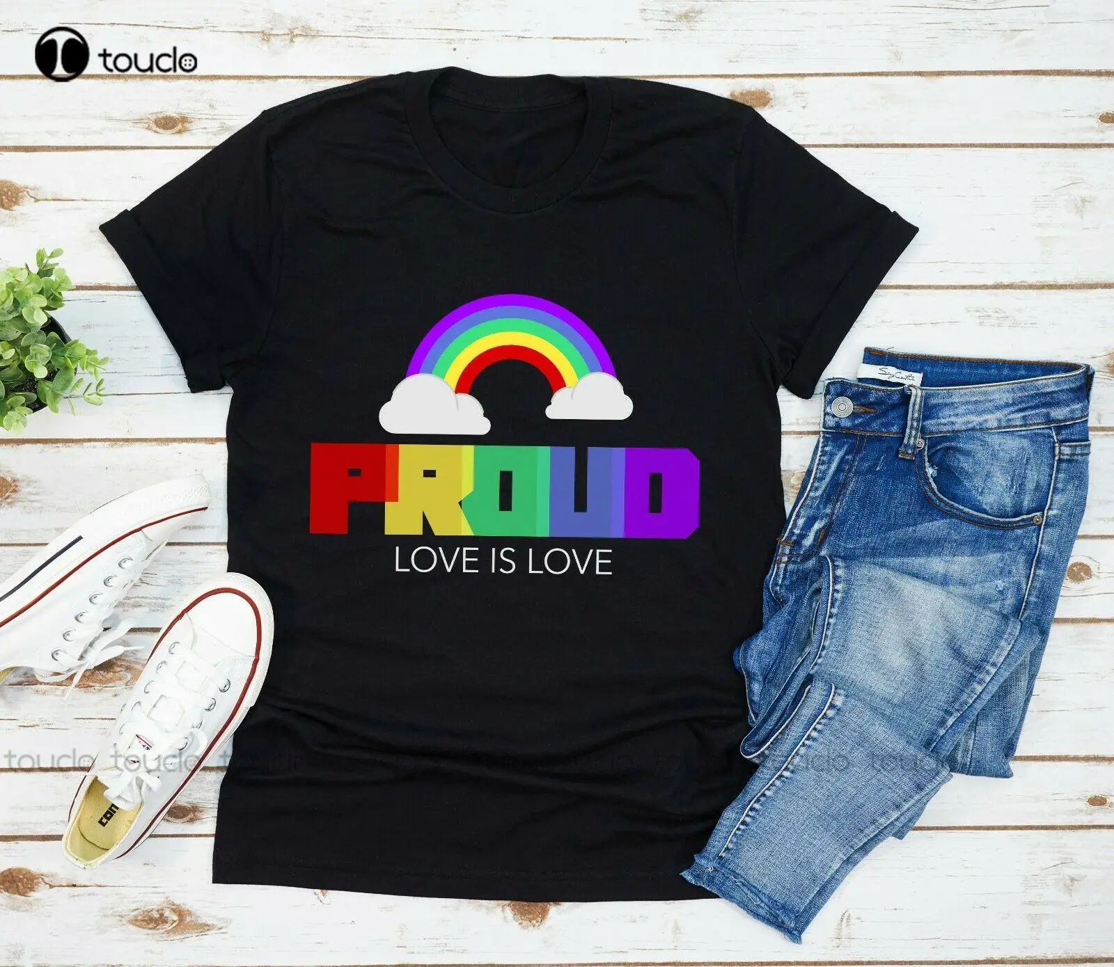 

New Proud Love Is Love Shirt Gay Pride T-Shirt Lgbt Trans Human Rights Lesbians Tee Baseball Tee Shirts