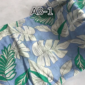 AB-1 Тонкая летняя рубашка, материал: Цветочный лен, хлопок, креп, ткань 100*145 см - Цвет: AB-1