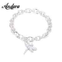 new 925 sterling silver bracelet dragonfly pendant lobster clasp bracelet for women men jewelry gifts