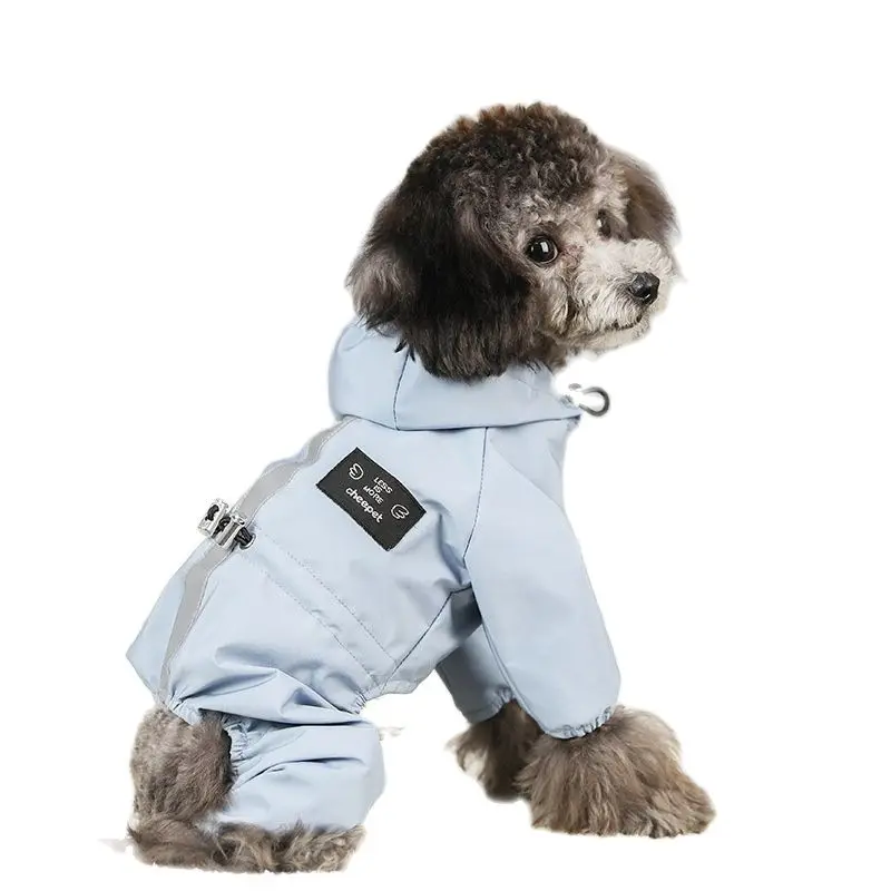 

The new pet dog clothing rainproof breathable reflective clothing dog four-legged raincoat cat and dog supplies