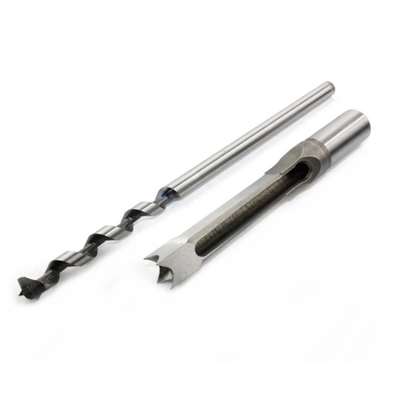 

4PCS HSS Twist Drill Bits Square Auger Mortising Chisel Drill Set Square Hole Woodworking Drill Tools Kit Set