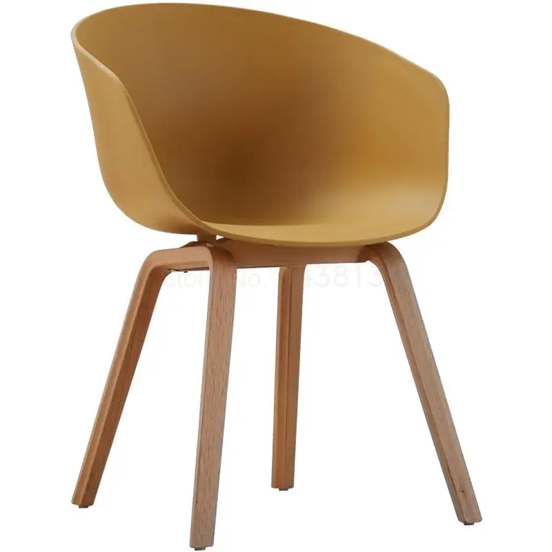 Скандинавский обеденный стул для дома из массива дерева современный