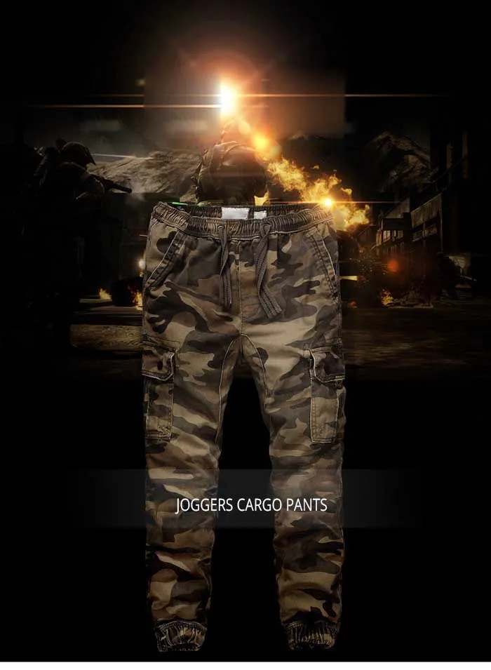 Fashion Camo Joggers Cargo Pants Men Casual Cotton Loose Baggy Harem Pants Military Army Style Outdoor Trousers Man Clothes