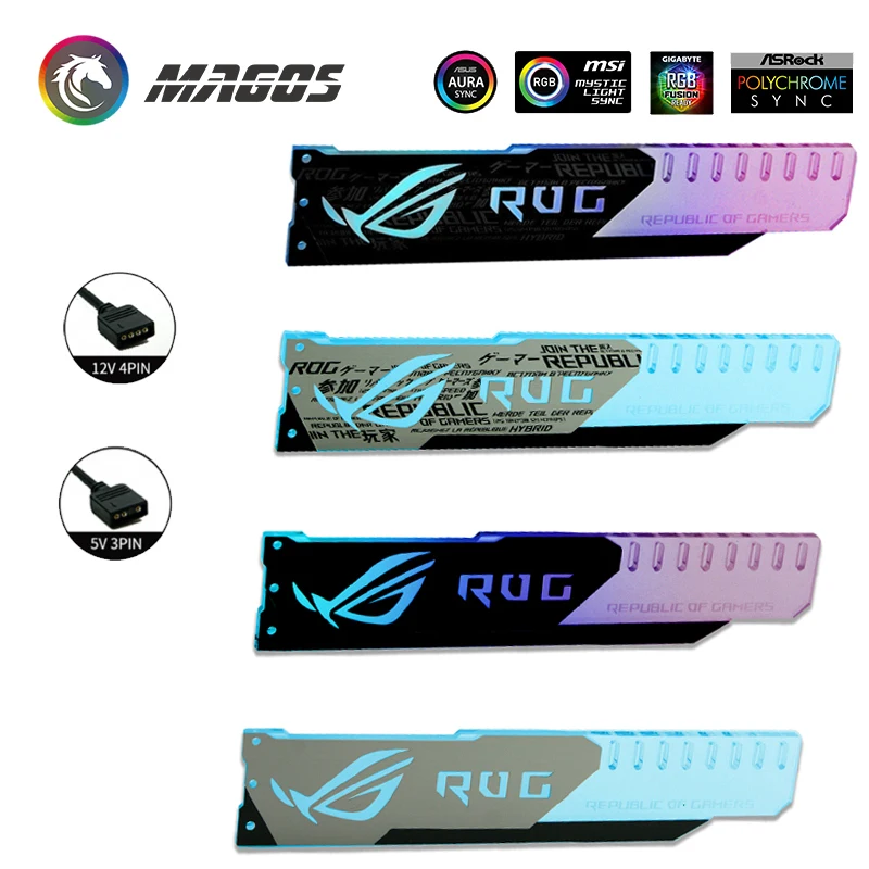 RGB подставка для графического процессора ROG/MSI/AMD/NVIDIA/AORUS SYNC Black/Silver|Кулеры и системы