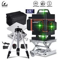 1216 lines laser level 4d 360 green measure level horizontal and vertical construction tools auto self leveling with tripod