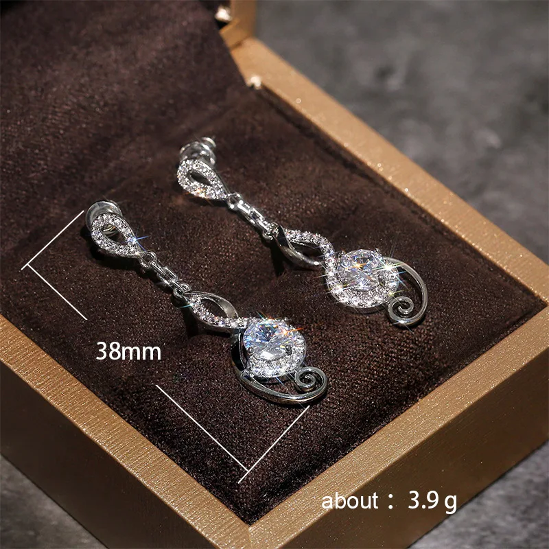 

Fashion New Water Drop Shape Earrings Creative Ladies Zircon Earrings Exquisite Ladies Wedding Earrings Jewelry