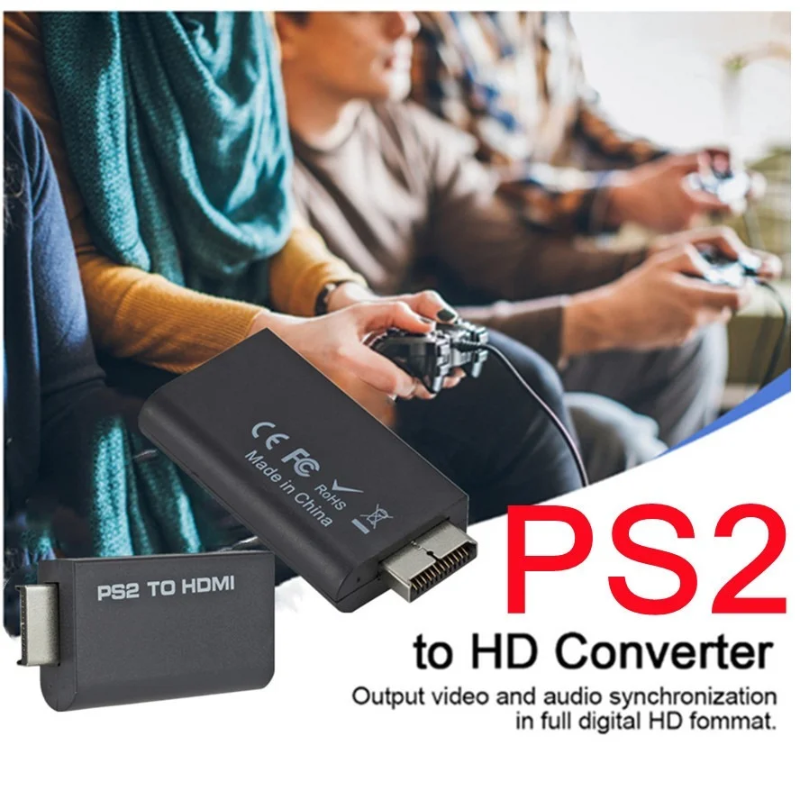 WVVMVV PS2 To HDMI-compatibale 480i/480p/576i Audio Video Converter Adapter/Full HD 1080P Wii -compatible Adapter | Электроника