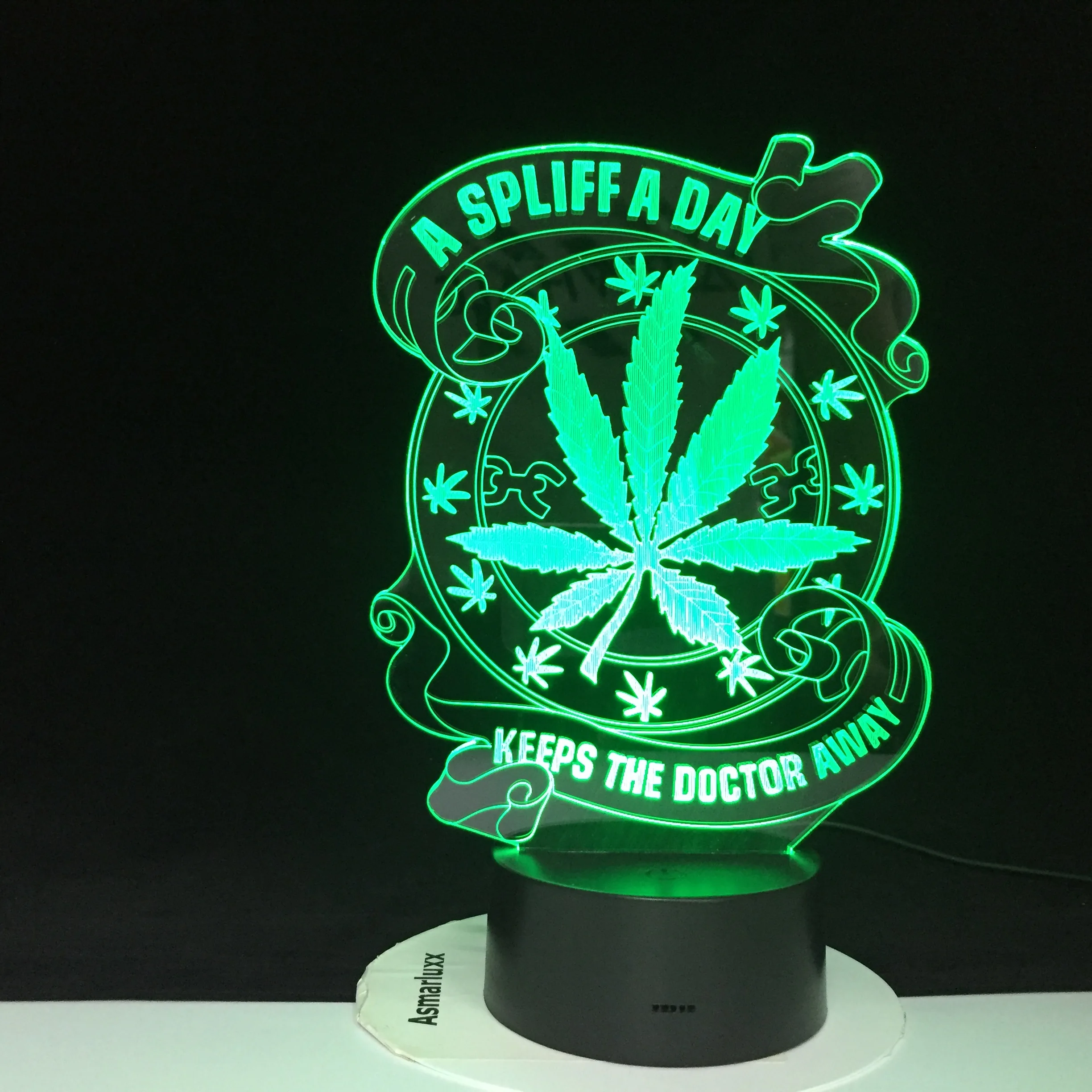 

Keeps The Doctor Away Health 3D LED Light Lamp Nightlight Led Night Light Lamp Visual Light Effect Lovely Gift 3224