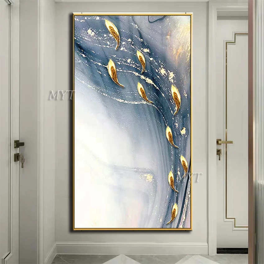Leaves In The Lake Abstract High Quality Beautiful Oil Painting On Canvas Wall Art Home Decor Picture Modern 100% Handpainted | Дом и сад