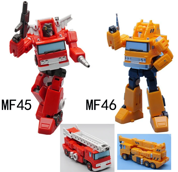MechFansToys меховые вентиляторы игрушки MFT MF 45 MF45 пожарная машина Inferno & 46 MF46 кран