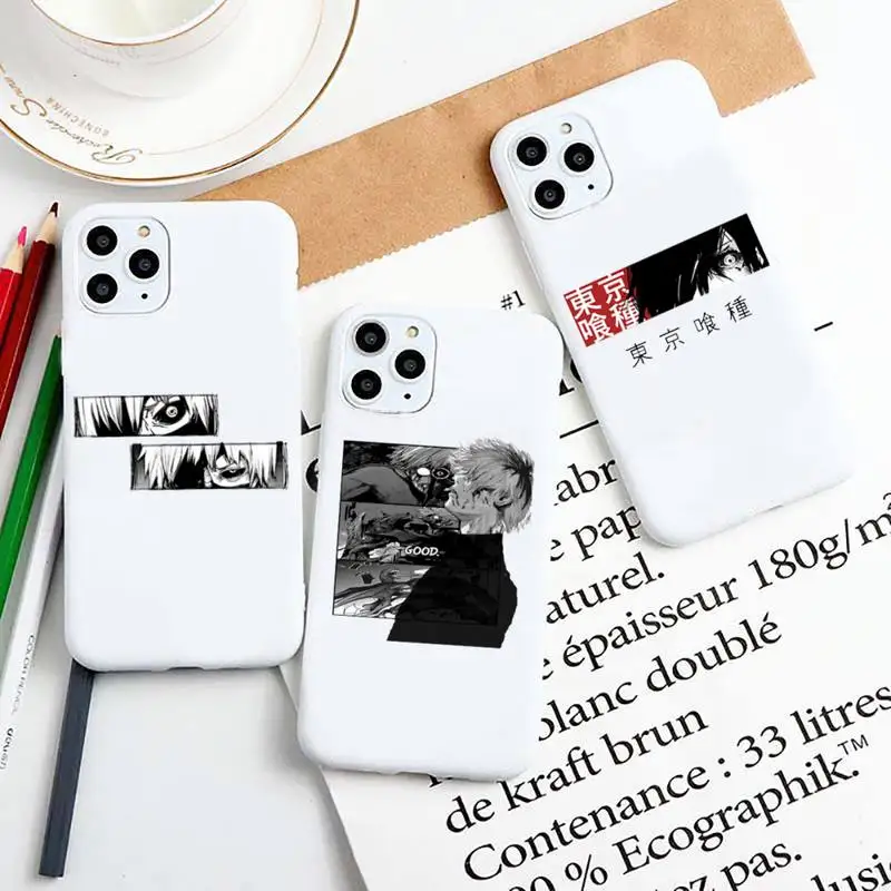 

Tokyo Ghoul Kaneki Ken anime Phone Case Candy Color for iPhone 6 7 8 11 12 13 s mini pro X XS XR MAX Plus