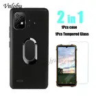 Для umidigi Bison X10 Pro Чехол для телефона 2 в 1 Мягкий ТПУ Магнитный кронштейн Закаленное стекло Защитная пленка чехол для umidigi Bison X10