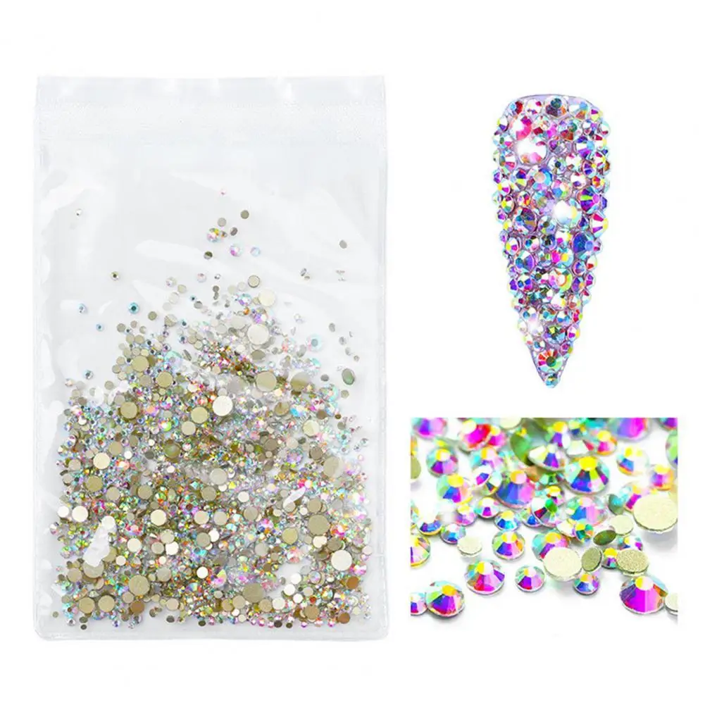 

Unique Manicure Decor Trendy Multicolor DIY Exquisite Nail Flash Jewelry Nail Rhinestone Nail Flash Jewelry 1440Pcs/Set
