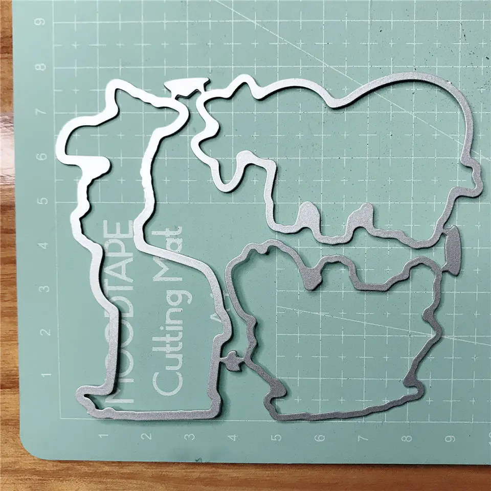 Cutting Die 14*14 картон получить хорошо скоро ремесло прозрачный силиконовый штамп для DIY Скрапбукинг фото украшение для альбома штамп и резки штампа - Цвет: Cutting Die