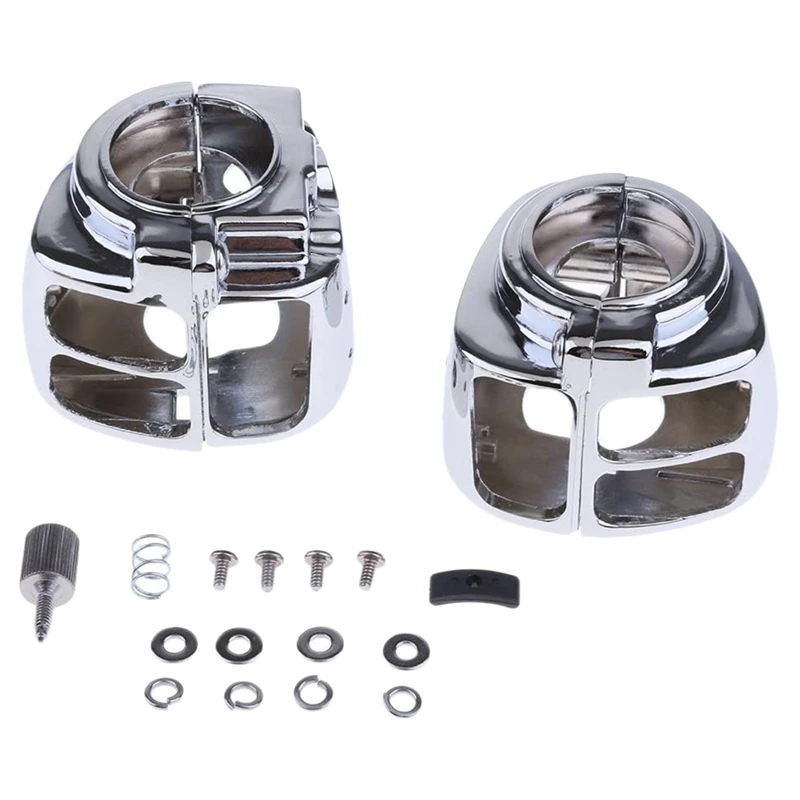 

Хромированные корпуса переключателя руля, комплект крышек для Softail 09-13